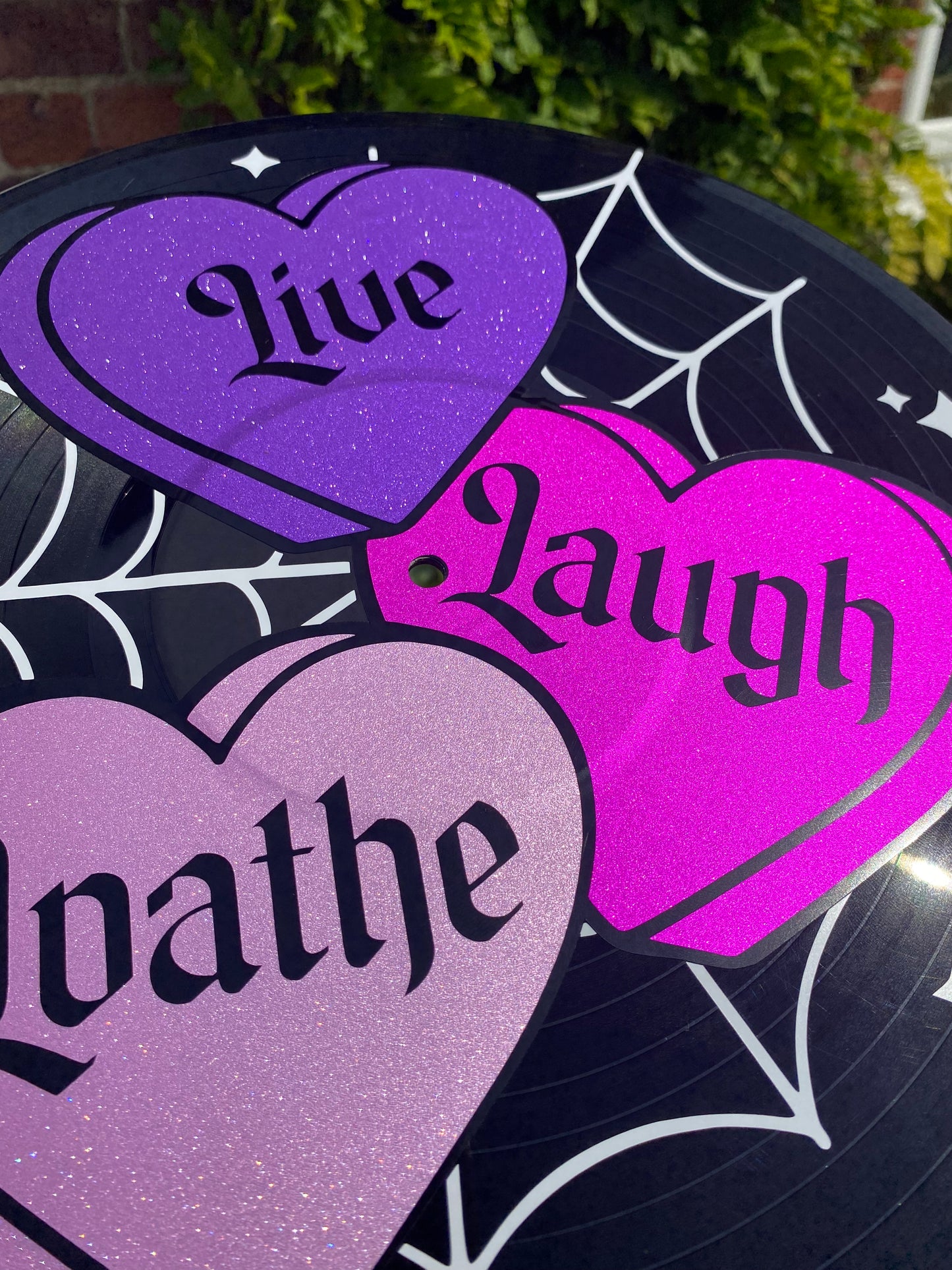 Live Laugh Loathe 12” Upcycled Vinyl Record