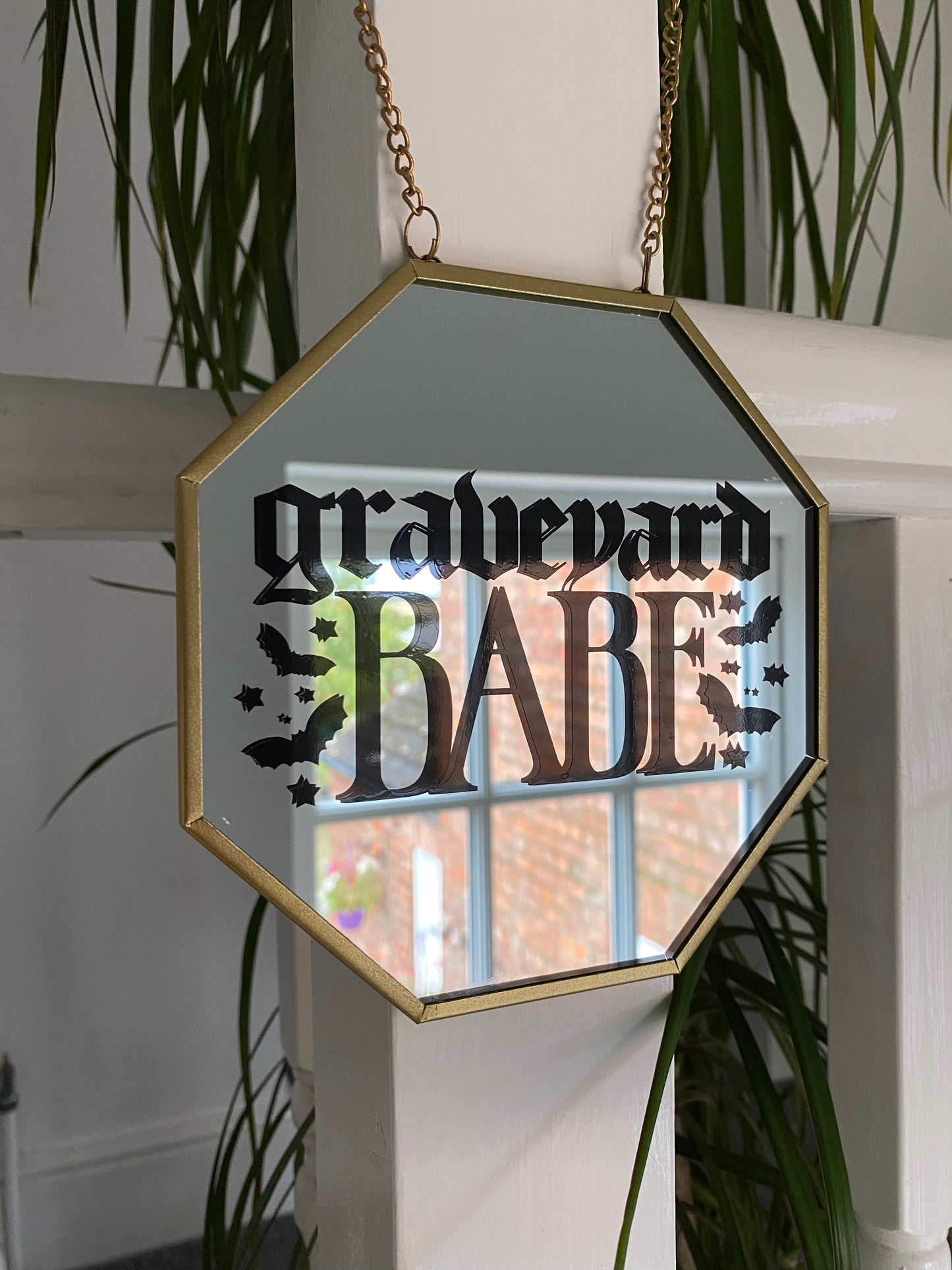 Graveyard Babe Small Hanging Mirror