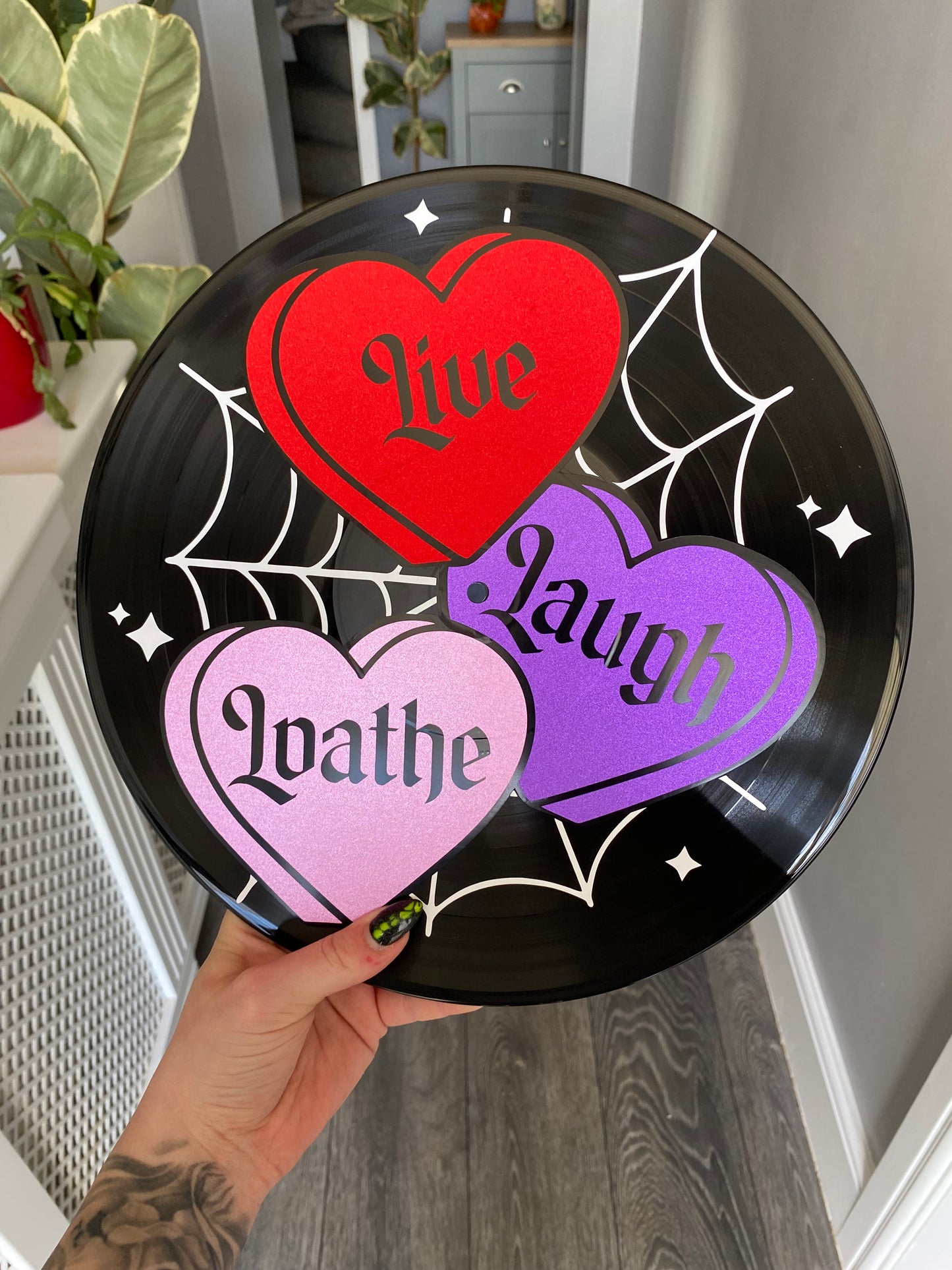 Live Laugh Loathe 12” Upcycled Vinyl Record