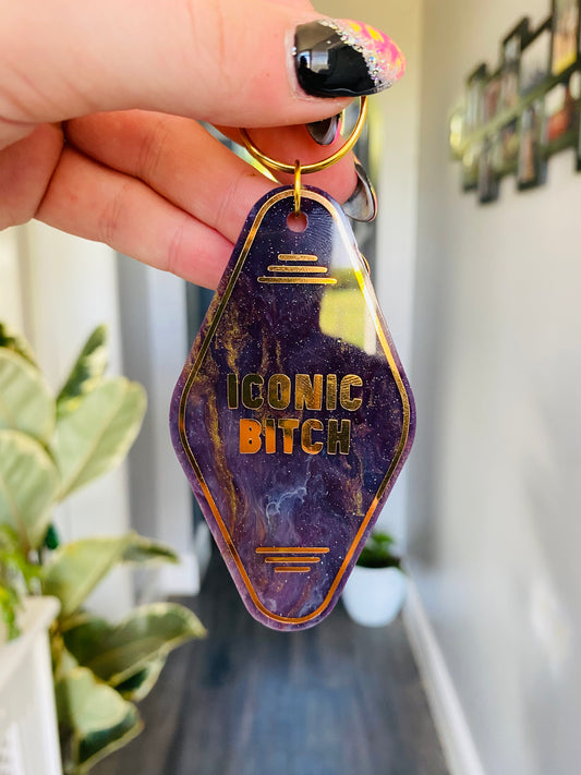 “Iconic Bitch” Motel Style Keyring