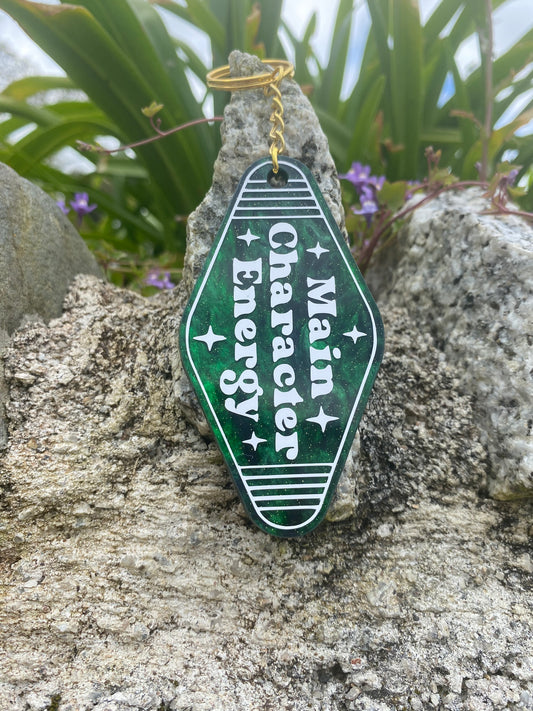 “Main Character Energy” Motel Style Keyring