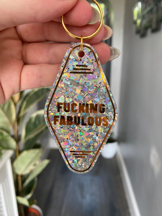 “Fucking Fabulous” Motel Style Keyring