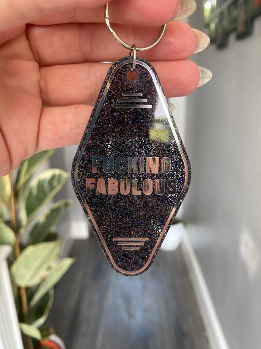 “Fucking Fabulous” Motel Style Keyring