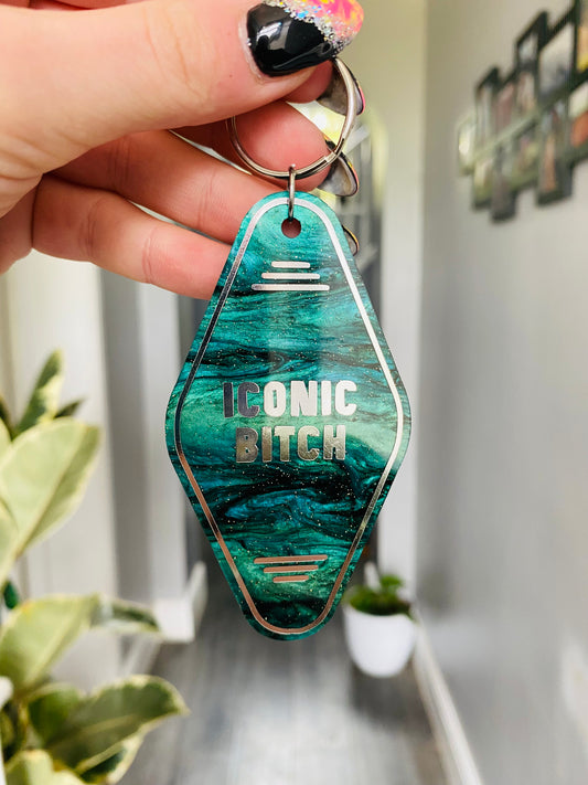“Iconic Bitch” Motel Style Keyring