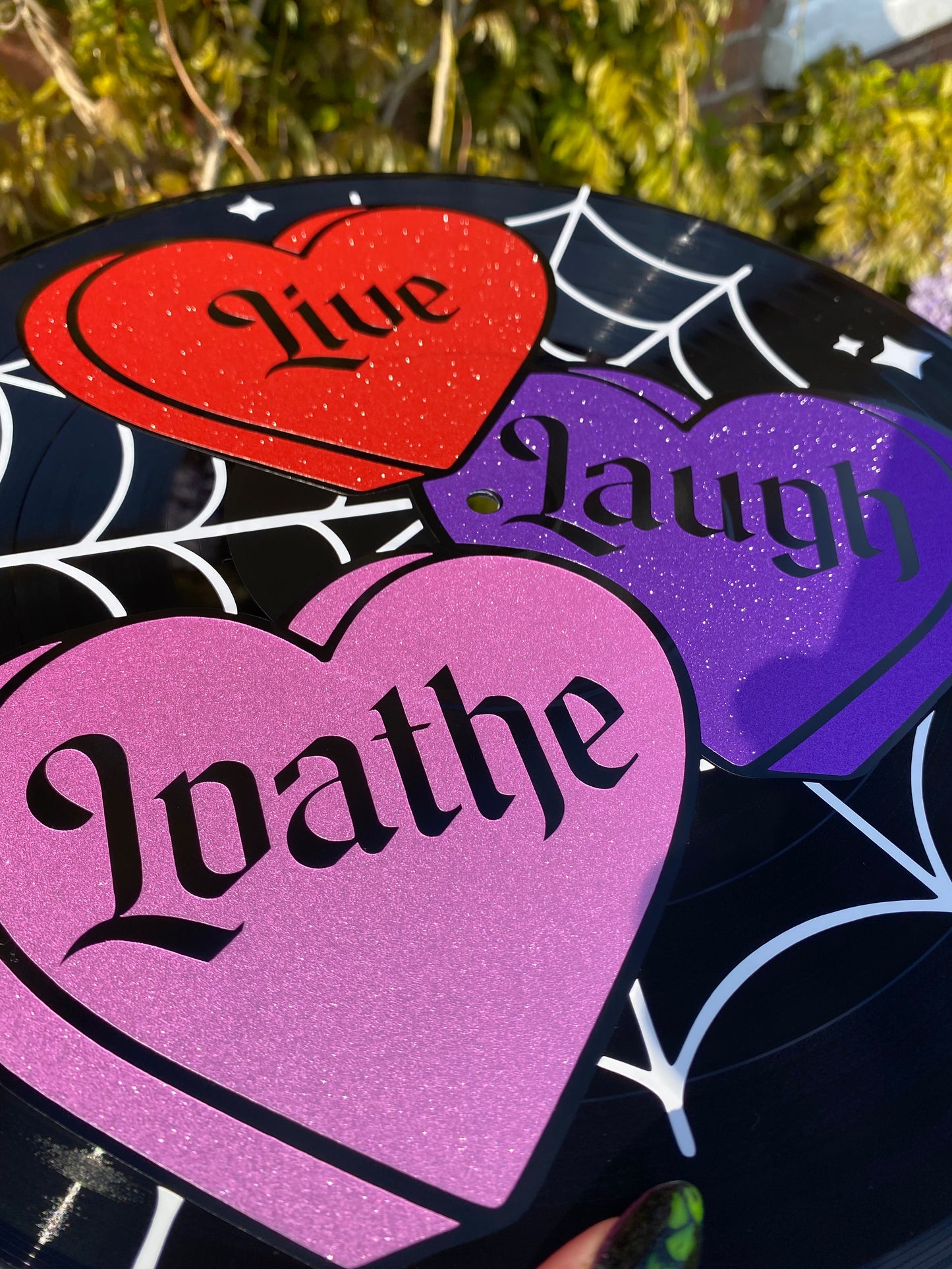 Live Laugh Loathe 12” Upcycled Vinyl Record