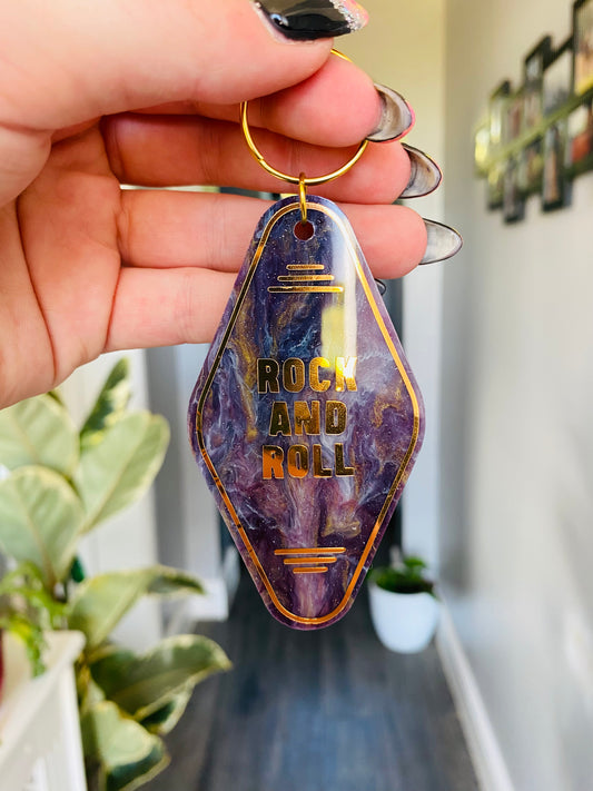 “Rock and Roll” Motel Style Keyring