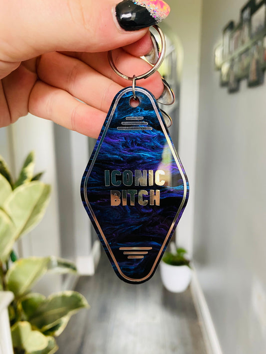 “Iconic Bitch” Motel Style Keyring