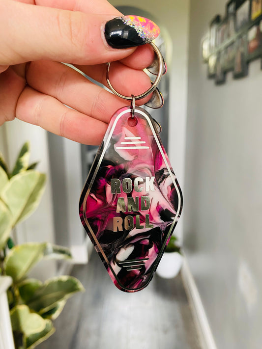 “Rock and Roll” Motel Style Keyring