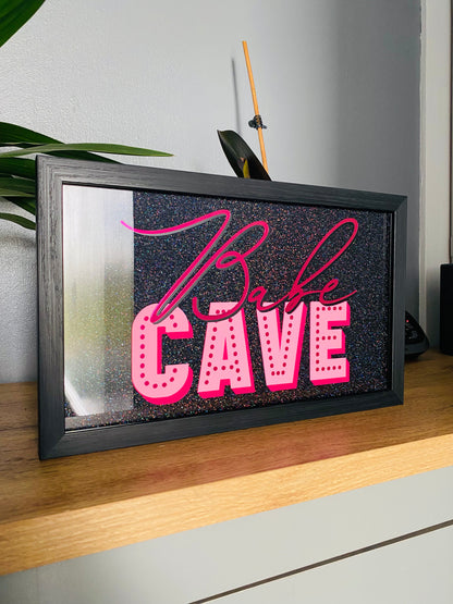 Babe Cave Framed Acrylic Sign