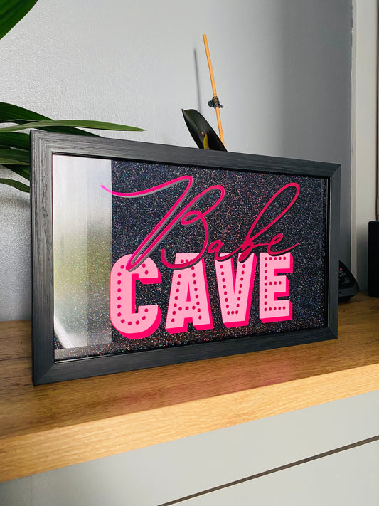 Babe Cave Framed Acrylic Sign