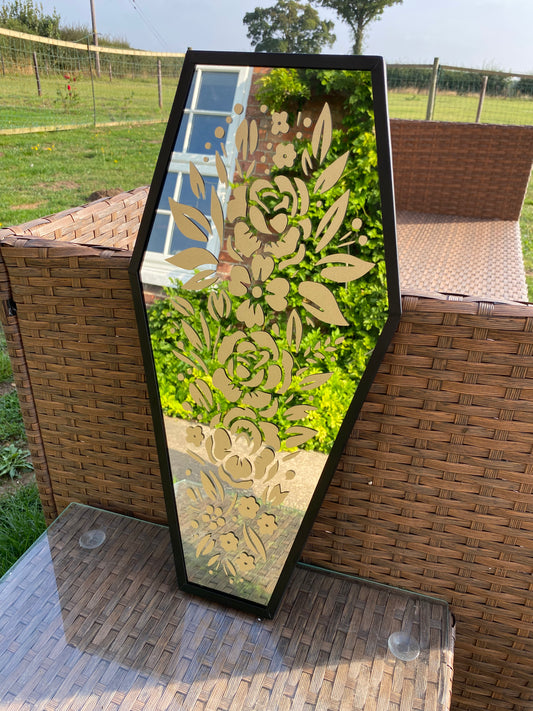 Floral Coffin Mirror