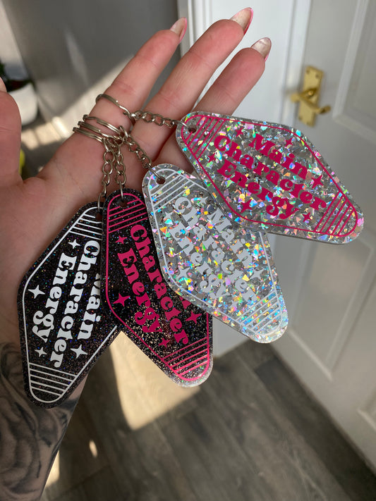 “Main Character Energy” Motel Style Keyring