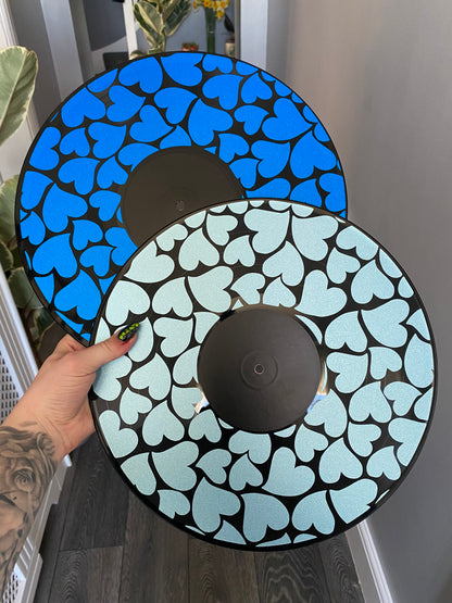 Shimmer Hearts 12” Upcycled Vinyl Record