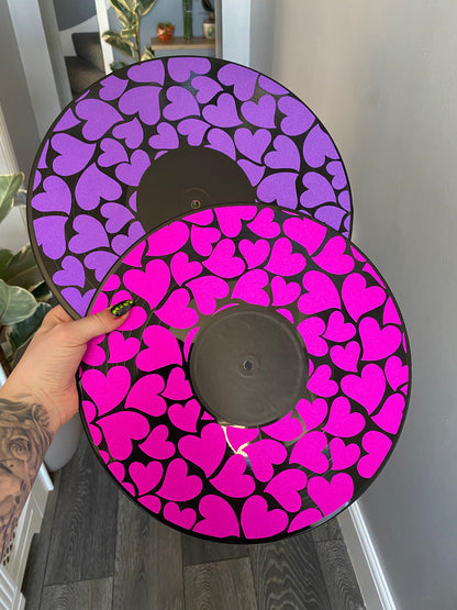 Shimmer Hearts 12” Upcycled Vinyl Record