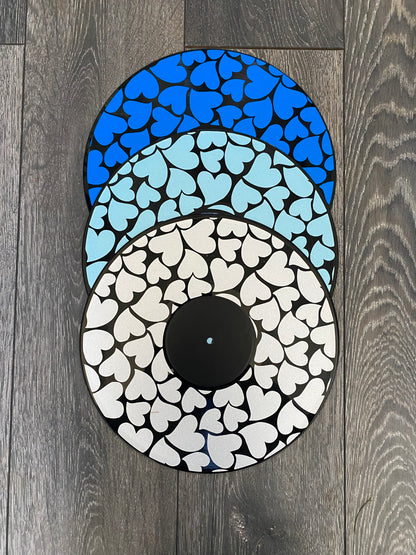 Shimmer Hearts 12” Upcycled Vinyl Record