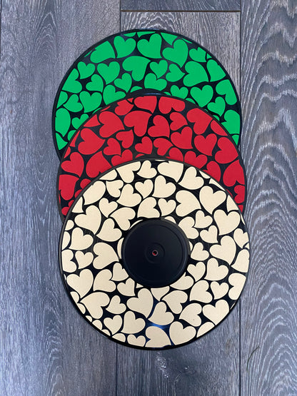Shimmer Hearts 12” Upcycled Vinyl Record