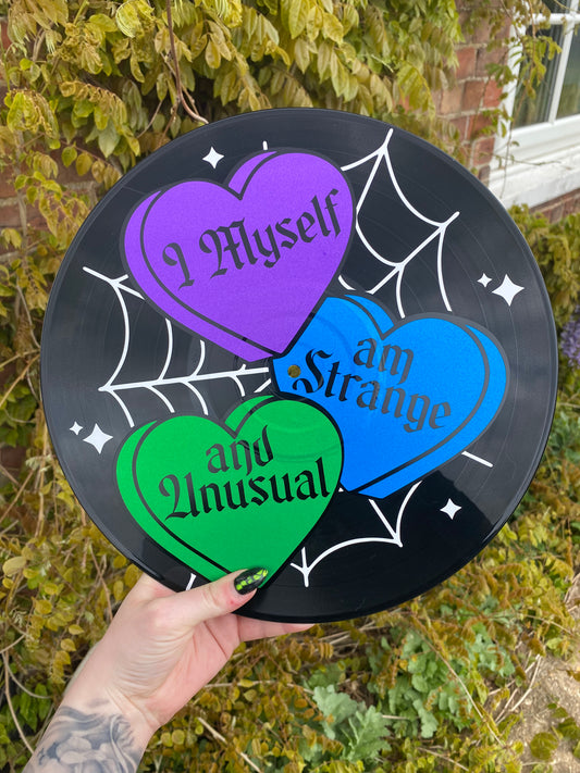 I Myself am Strange and Unusual 12” Upcycled Vinyl Record