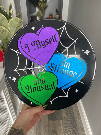 I Myself am Strange and Unusual 12” Upcycled Vinyl Record