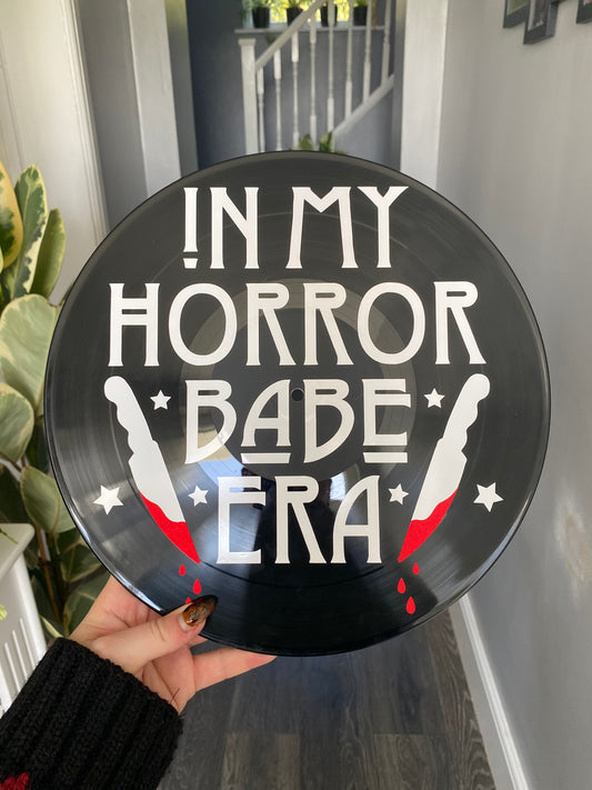 In my Horror Babe Era 12” Upcycled Vinyl Record