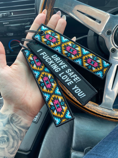 Drive Safe! Jet Tag - Aztec