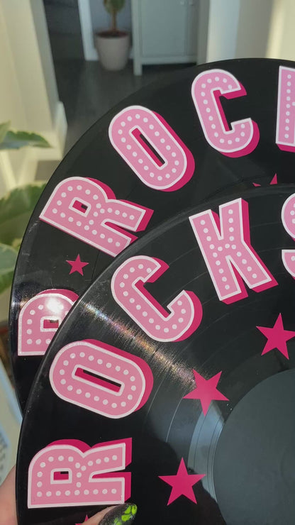 ROCKSTAR Pink 12” Upcycled Vinyl Record